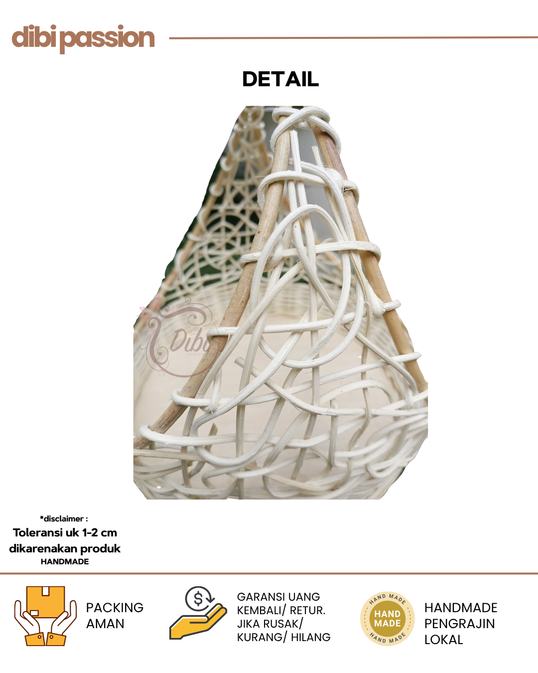 Keranjang Rotan Cincin Set 2 Hantaran Lamaran & Parcel Cincin Jinjing Bulat Natural