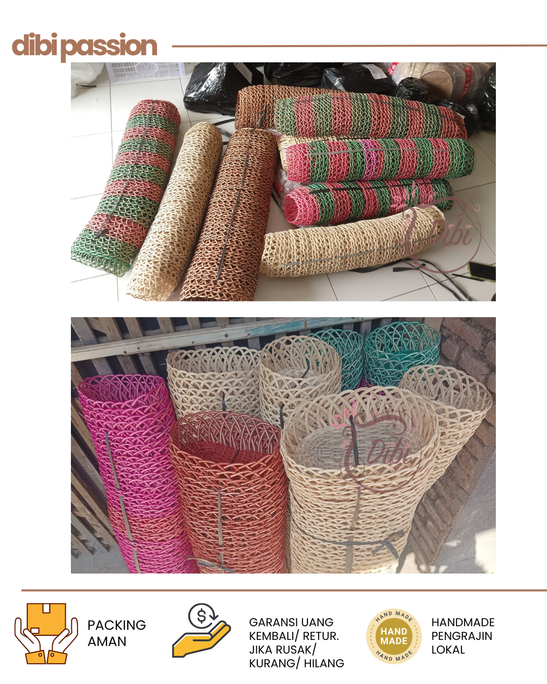 Keranjang Rotan Kiring Oval – Ukuran M (26×13×8 cm) Wadah Buah & Hampers