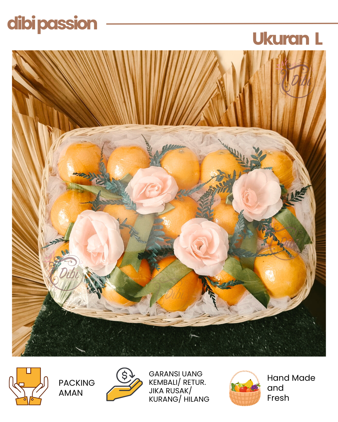 Parcel Buah Premium Rotan isi Sunkist & Apple Segar