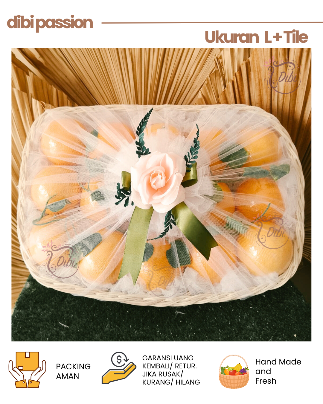 Parcel Buah Premium Rotan isi Sunkist & Apple Segar