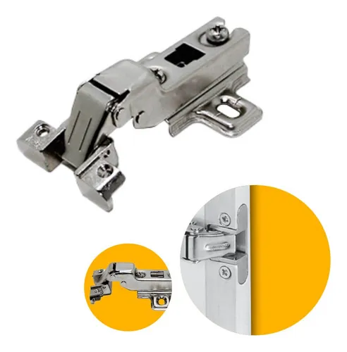 Dobradiça 105° Curva Slow Amortecedor Para Perfil De Aluminio Renna