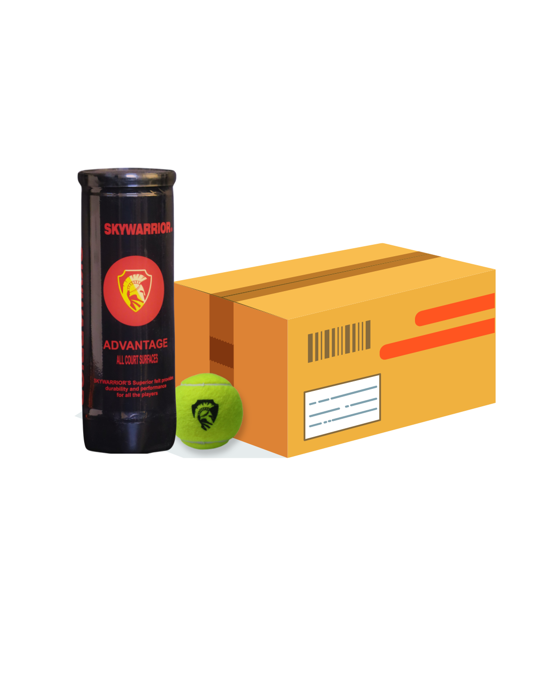 Skywarrior Advantage All Court Surface Tennis Balls  24Cans(72balls)