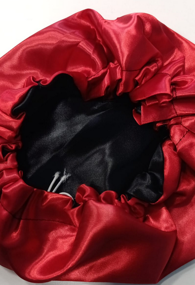 Touca de cetim dupla face