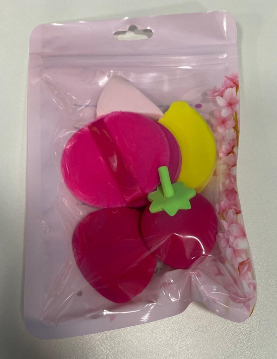 Esponjas de maquiagem em formato de frutas