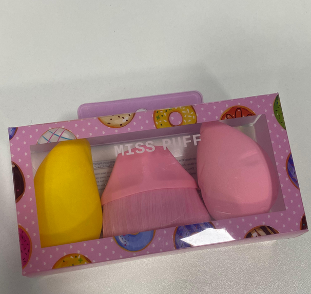 Kit de Esponjas e Pincel Miss Puff