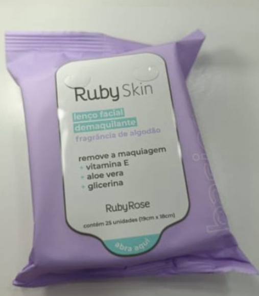 Lenço facial demaquilante Ruby Skin