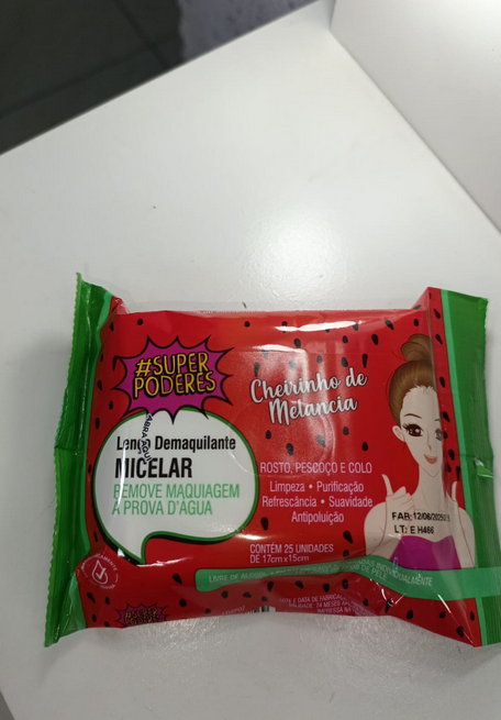 Lenço demaquilante micelar