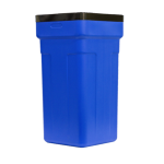 Blue Plastic Trash Bin