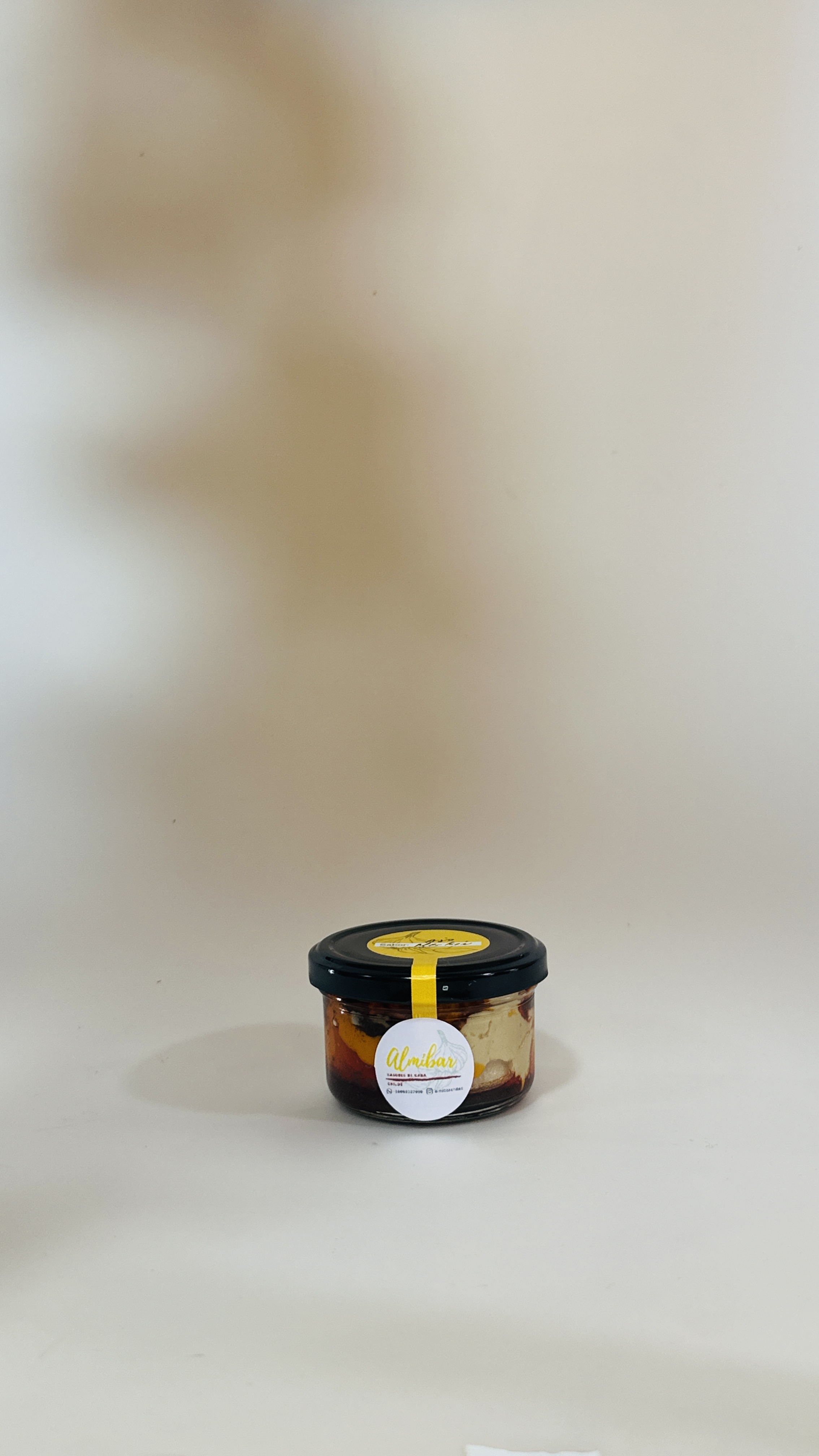 Salsa de Ajo Chilote ahumado con merken en almíbar, Almíbar 