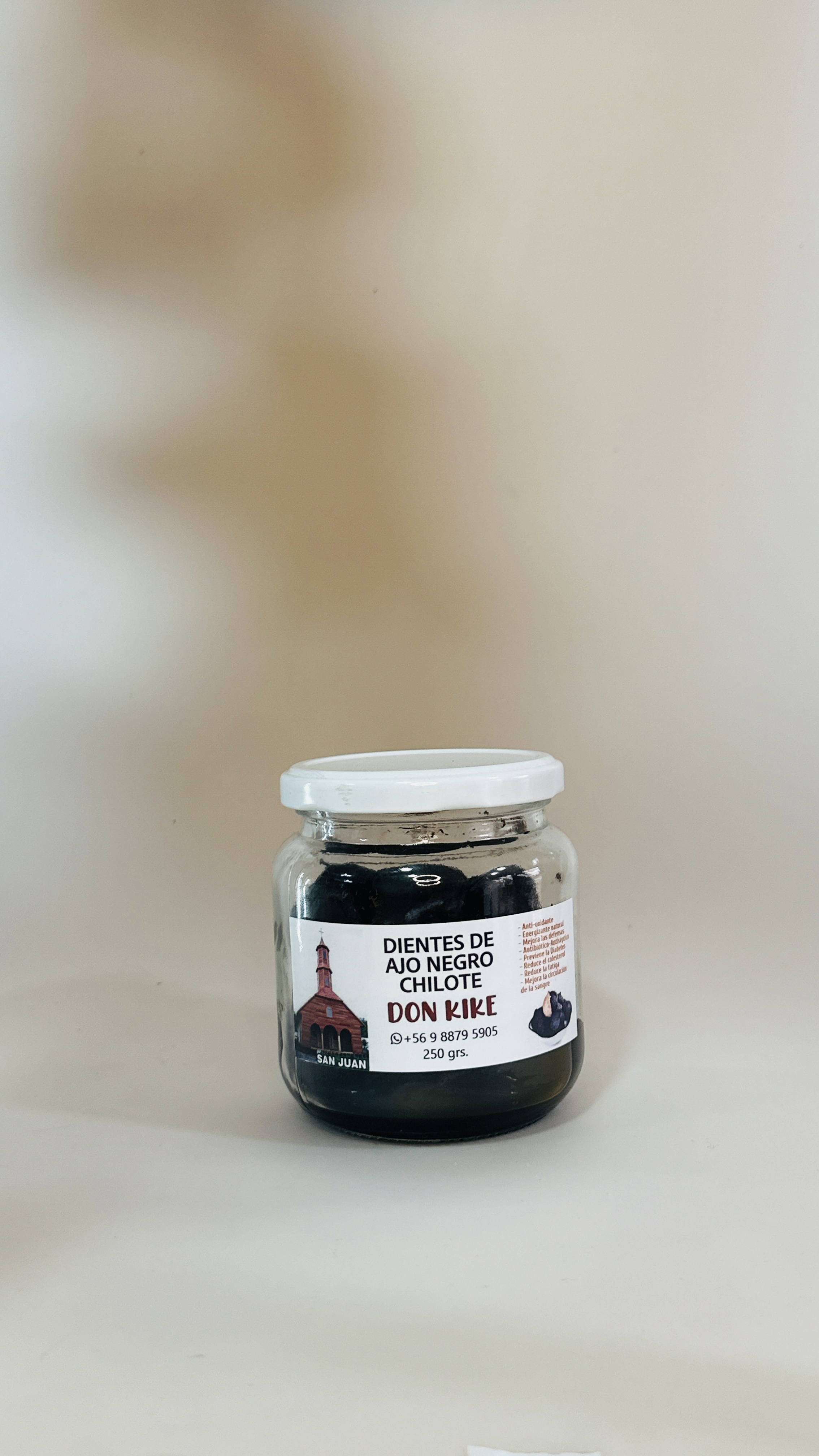 Ajo negro chilote dientes 250 grs. Don Kike 