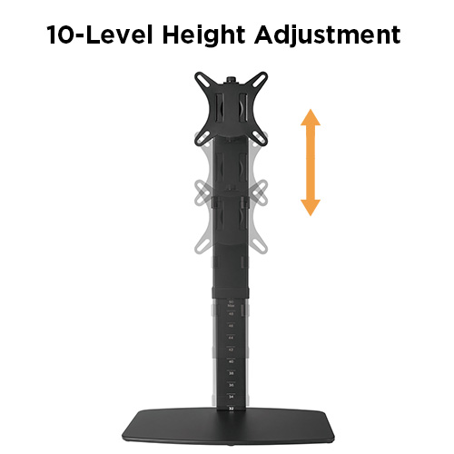 LUMI LDT67-T01 – Free-Standing Vertical Lift Steel Monitor Stand
