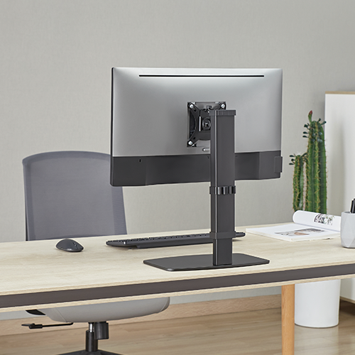 LUMI LDT67-T01 – Free-Standing Vertical Lift Steel Monitor Stand
