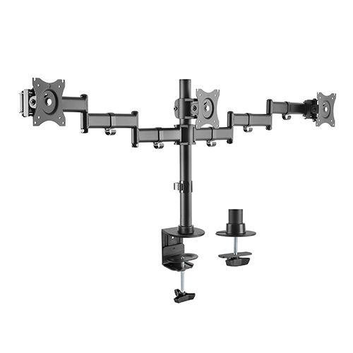 LUMI LDT07-C036 – Steel LCD VESA Triple Monitor Desk Mount