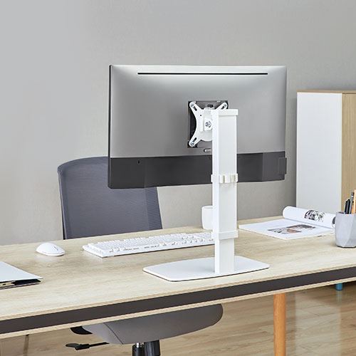 LUMI LDT67-T01 – Free-Standing Vertical Lift Steel Monitor Stand