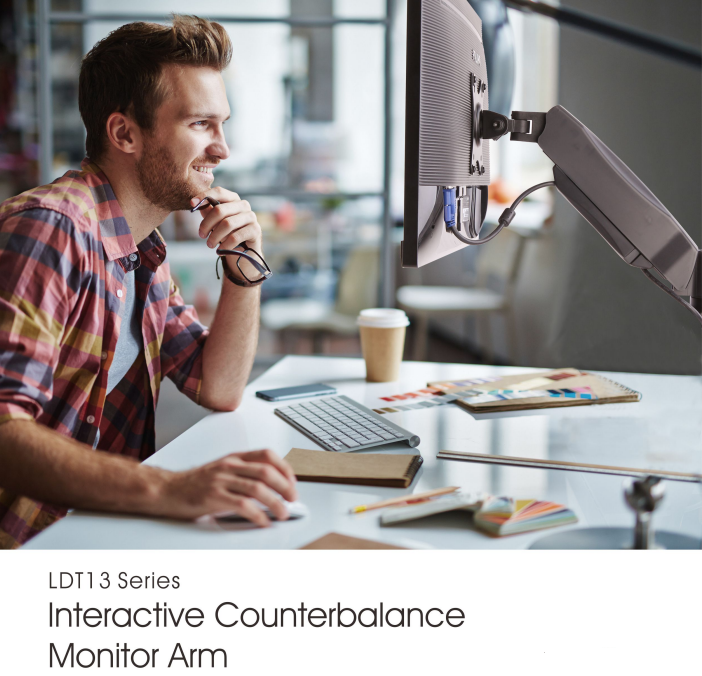 LUMI LDT13-C012 – Elegant Spring-Assisted Single Monitor Arm