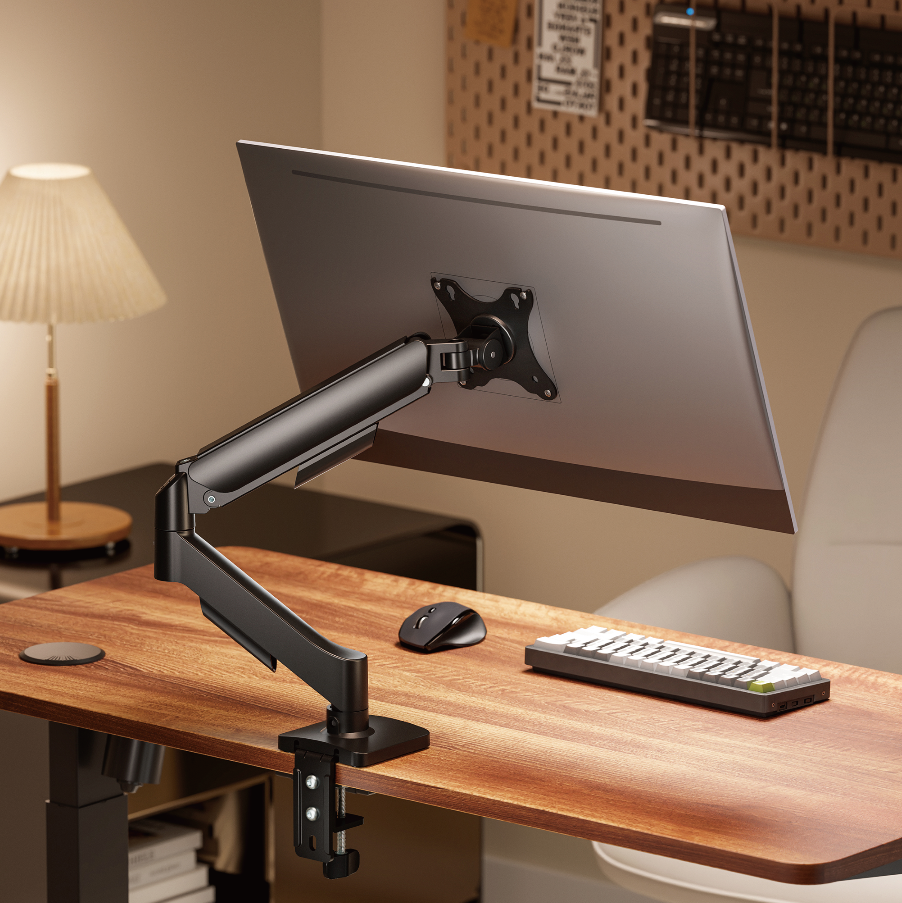 LUMI LDT97-C012E – Spring-Assisted Single Monitor Arm