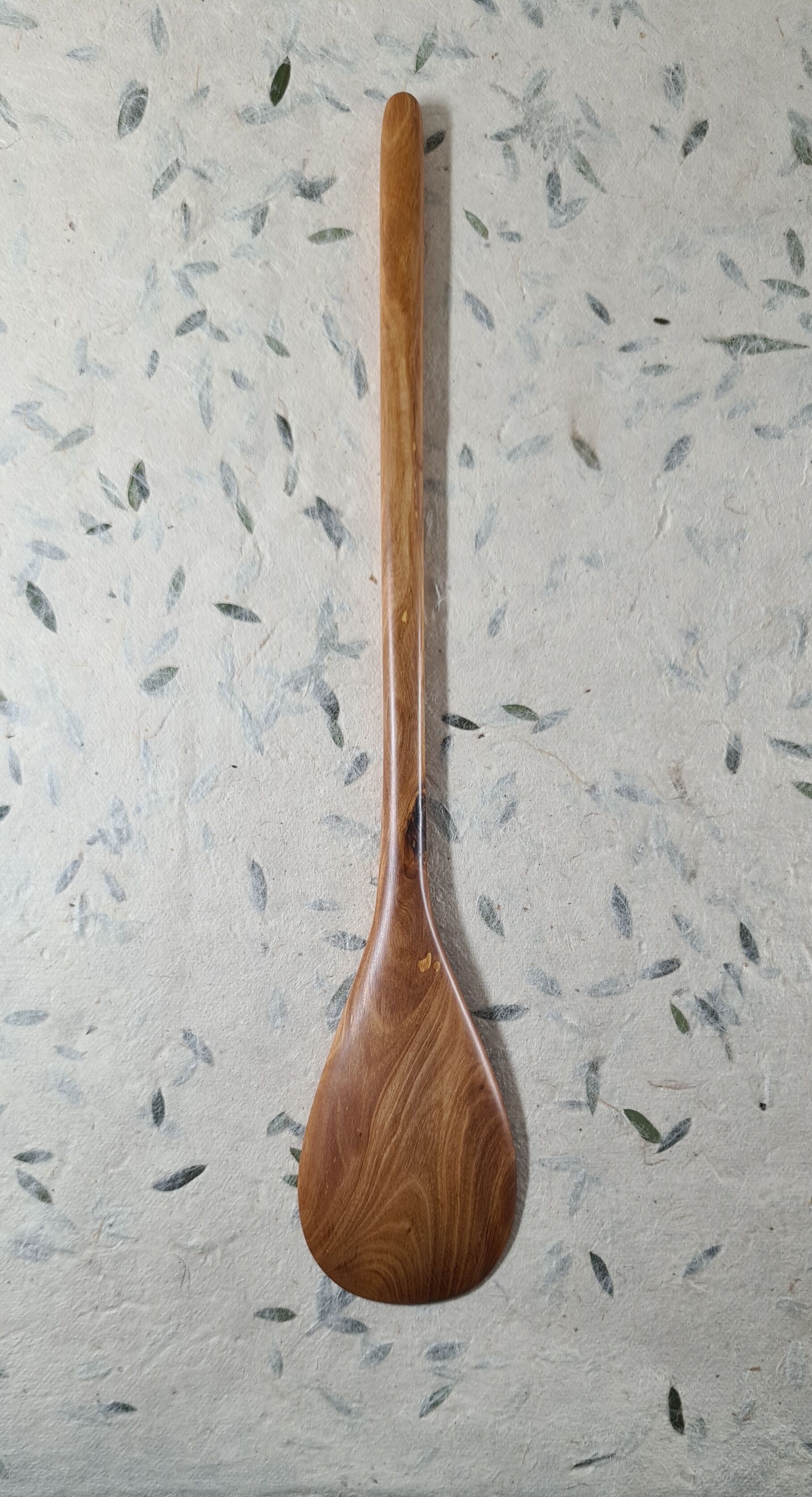 Grande cuillere de cuisine tête large - olivier