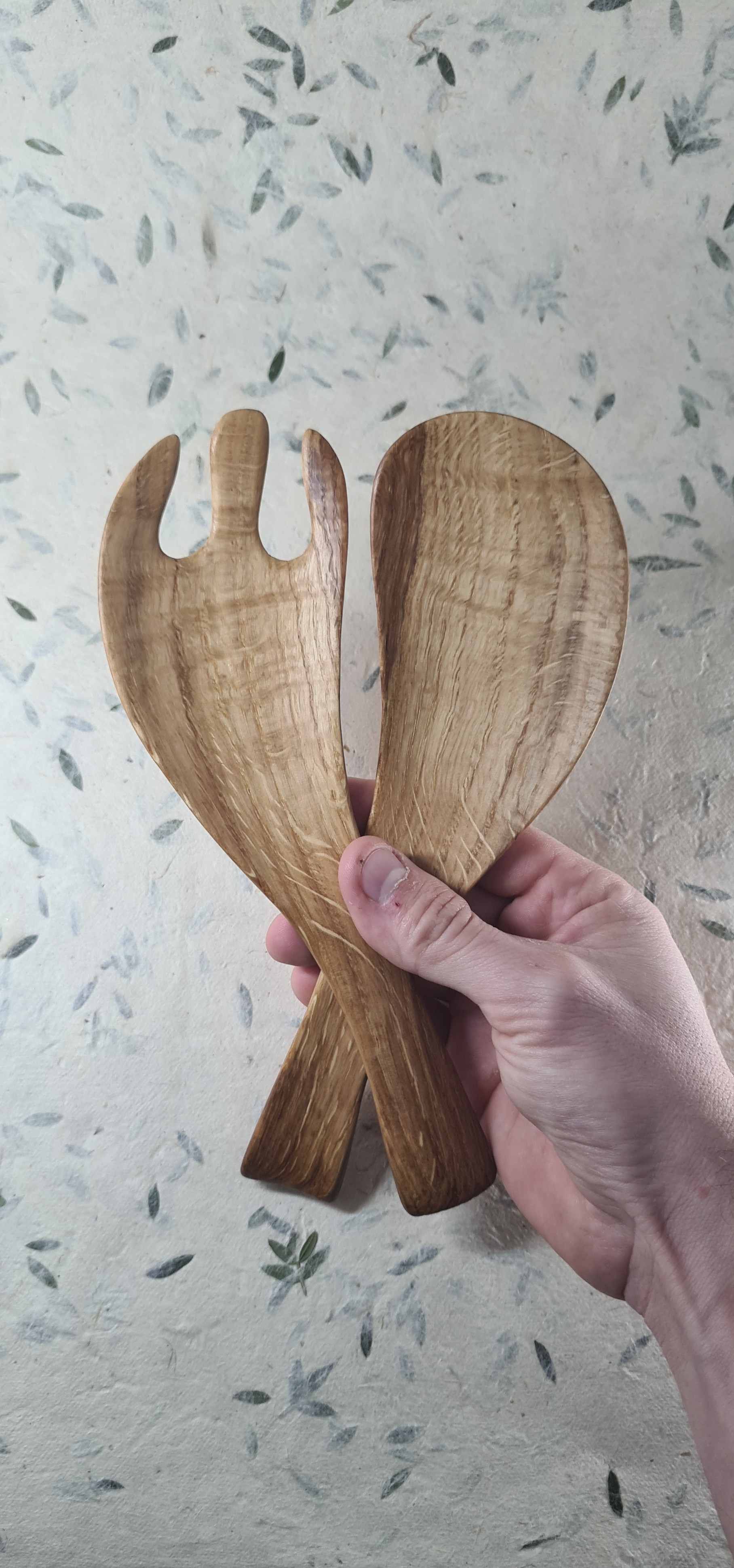 Couverts à salade - racine de chêne