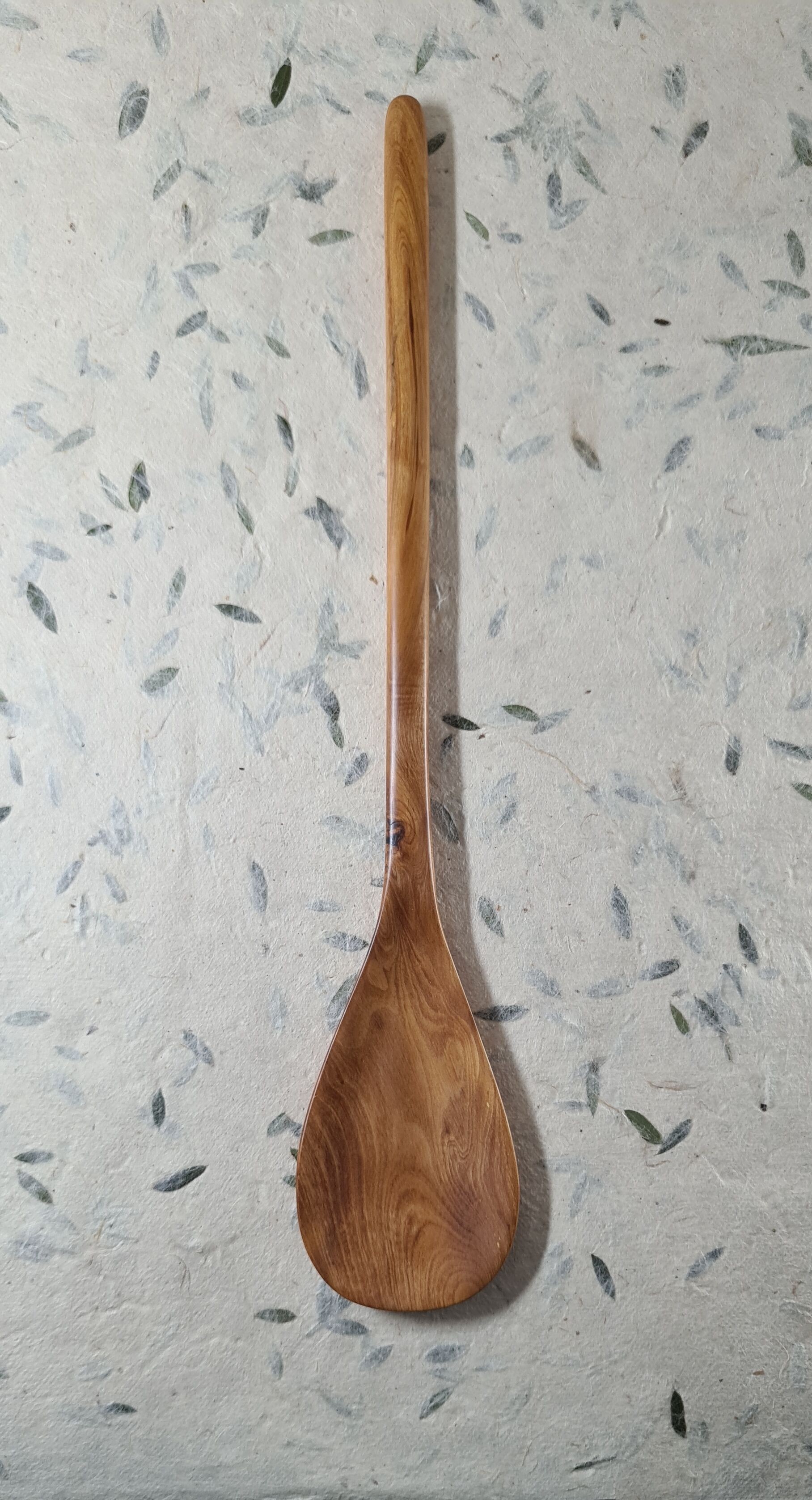 Grande cuillere de cuisine tête large - olivier