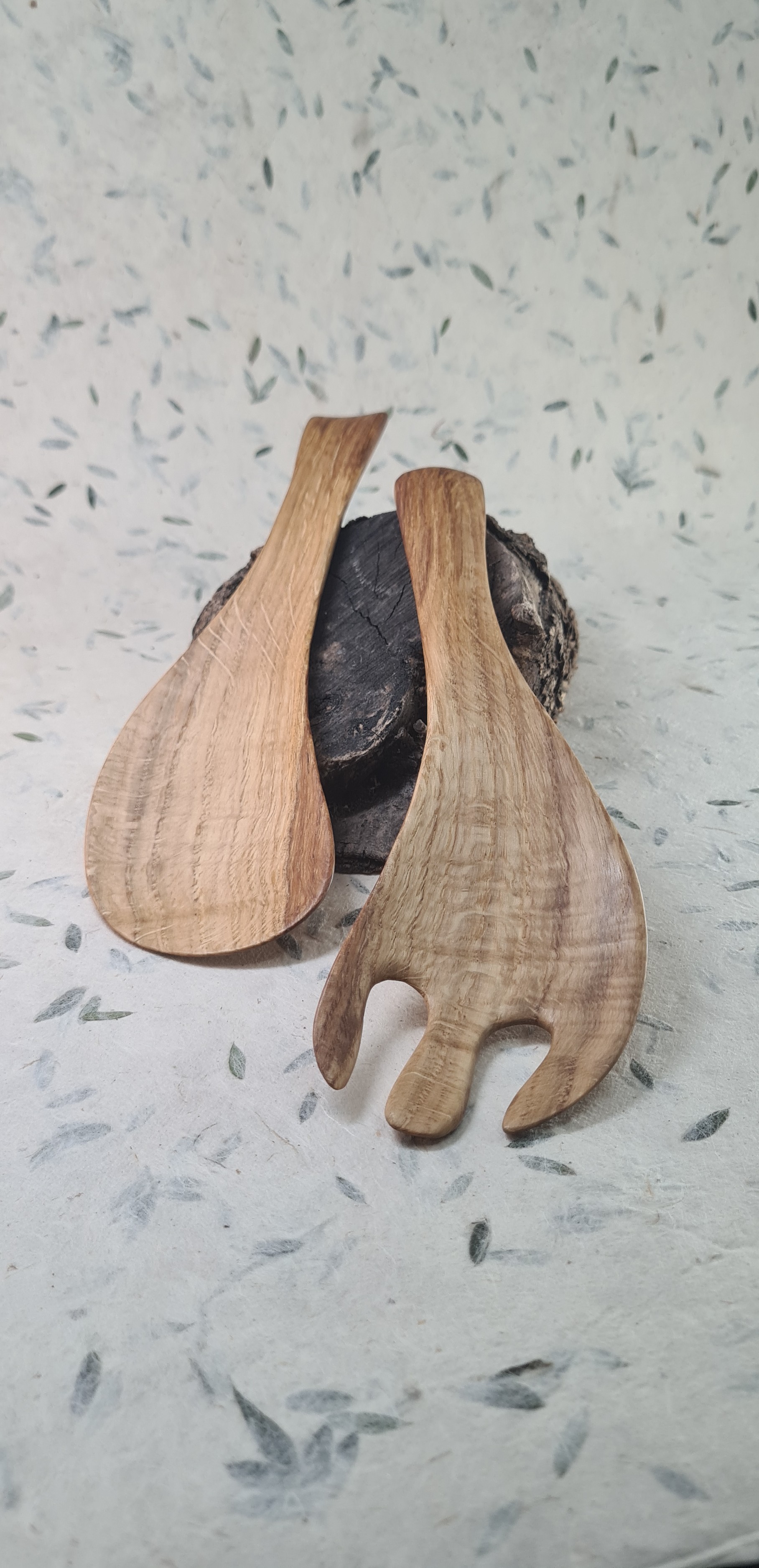 Couverts à salade - racine de chêne