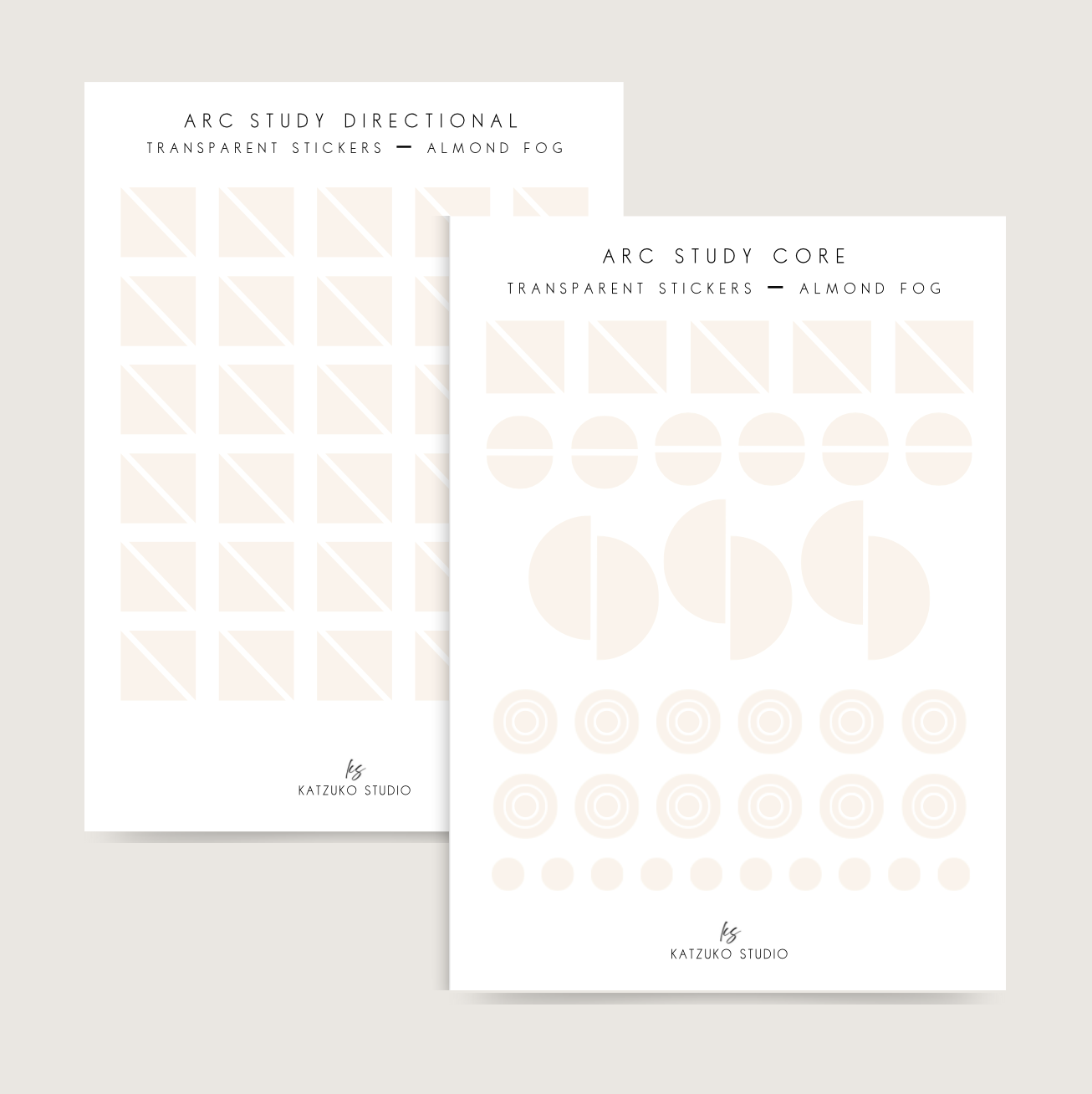 ARC Study Sticker Set — ALMOND FOG