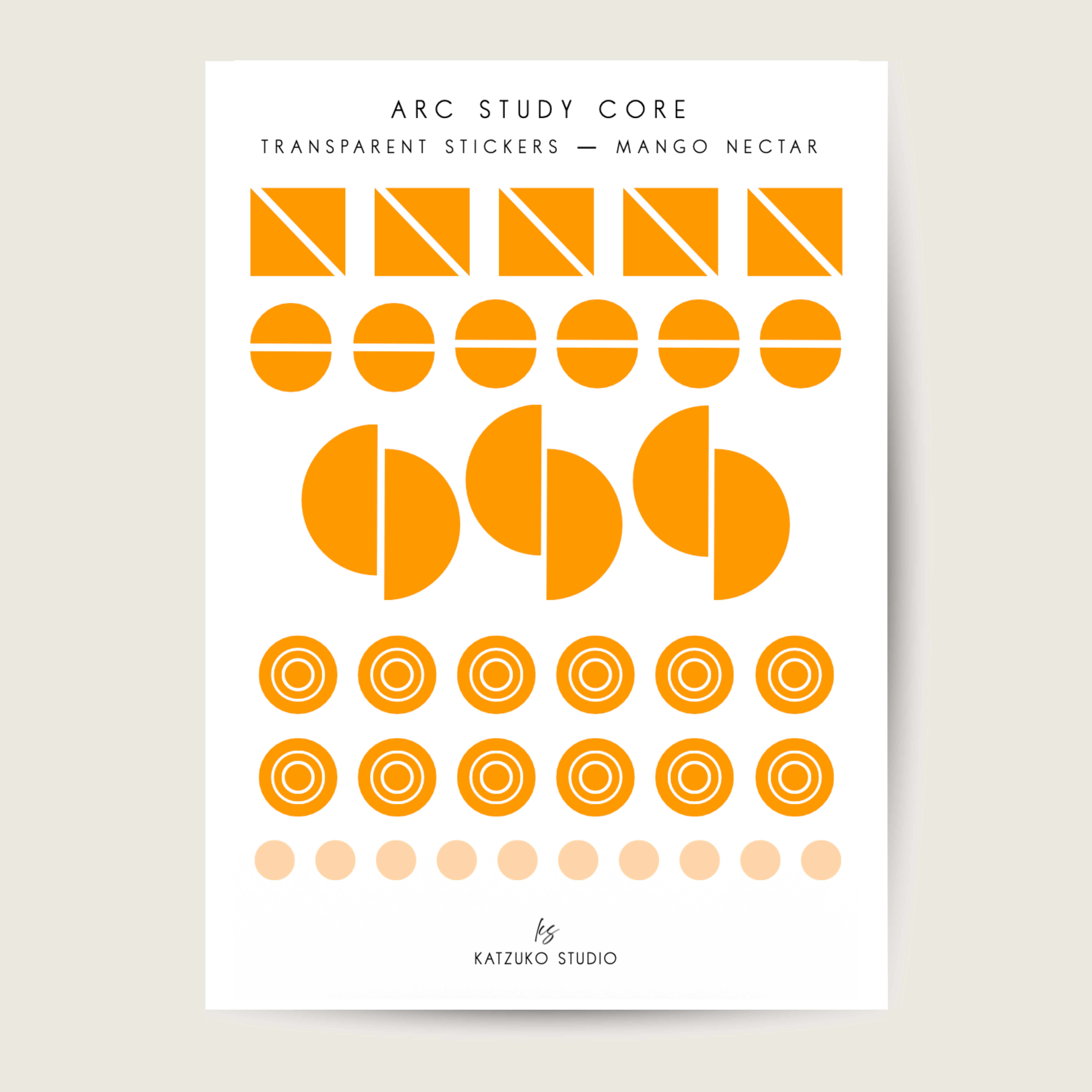 ARC Study CORE Sticker — MANGO NECTAR