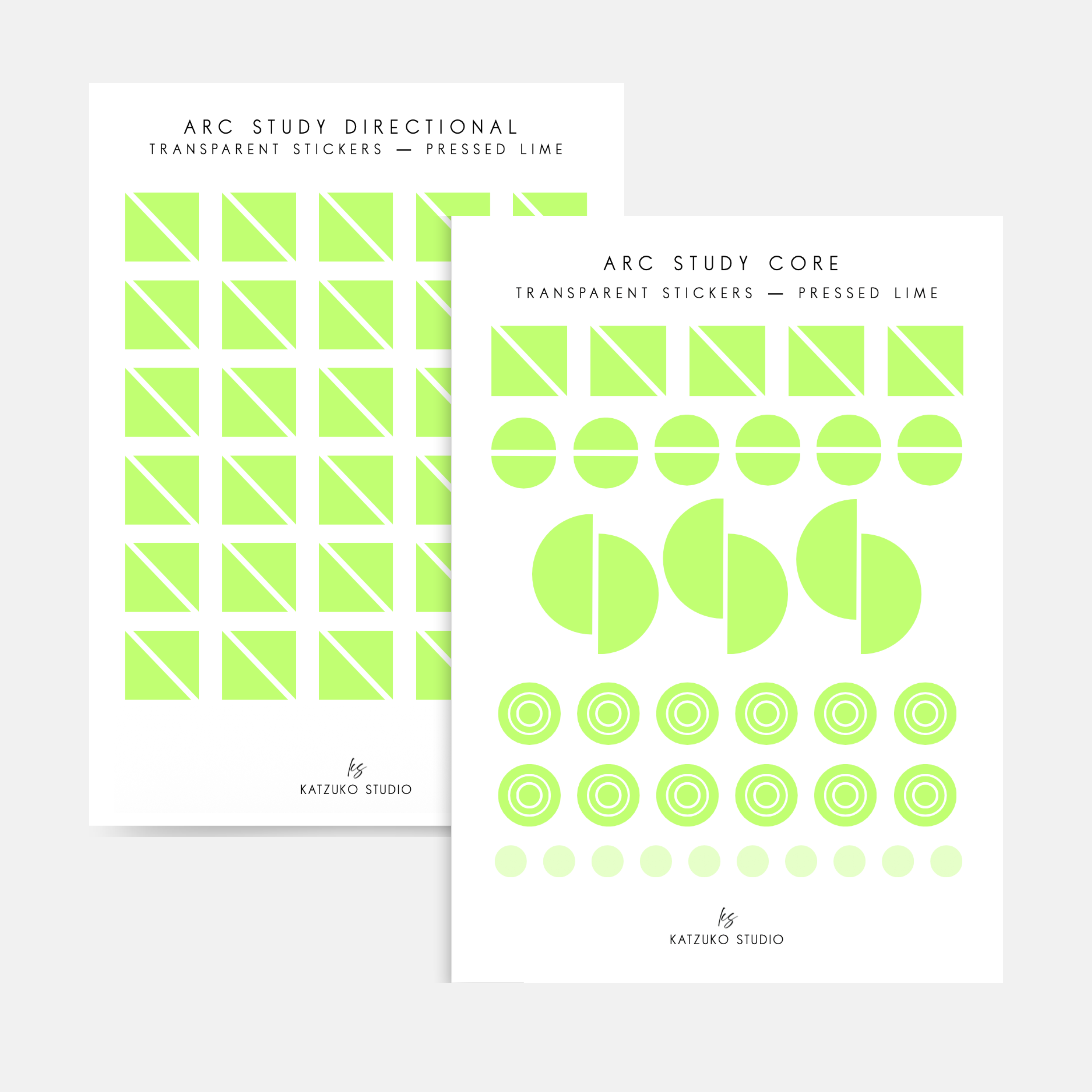 ARC Study Sticker Set — Pressed Lime