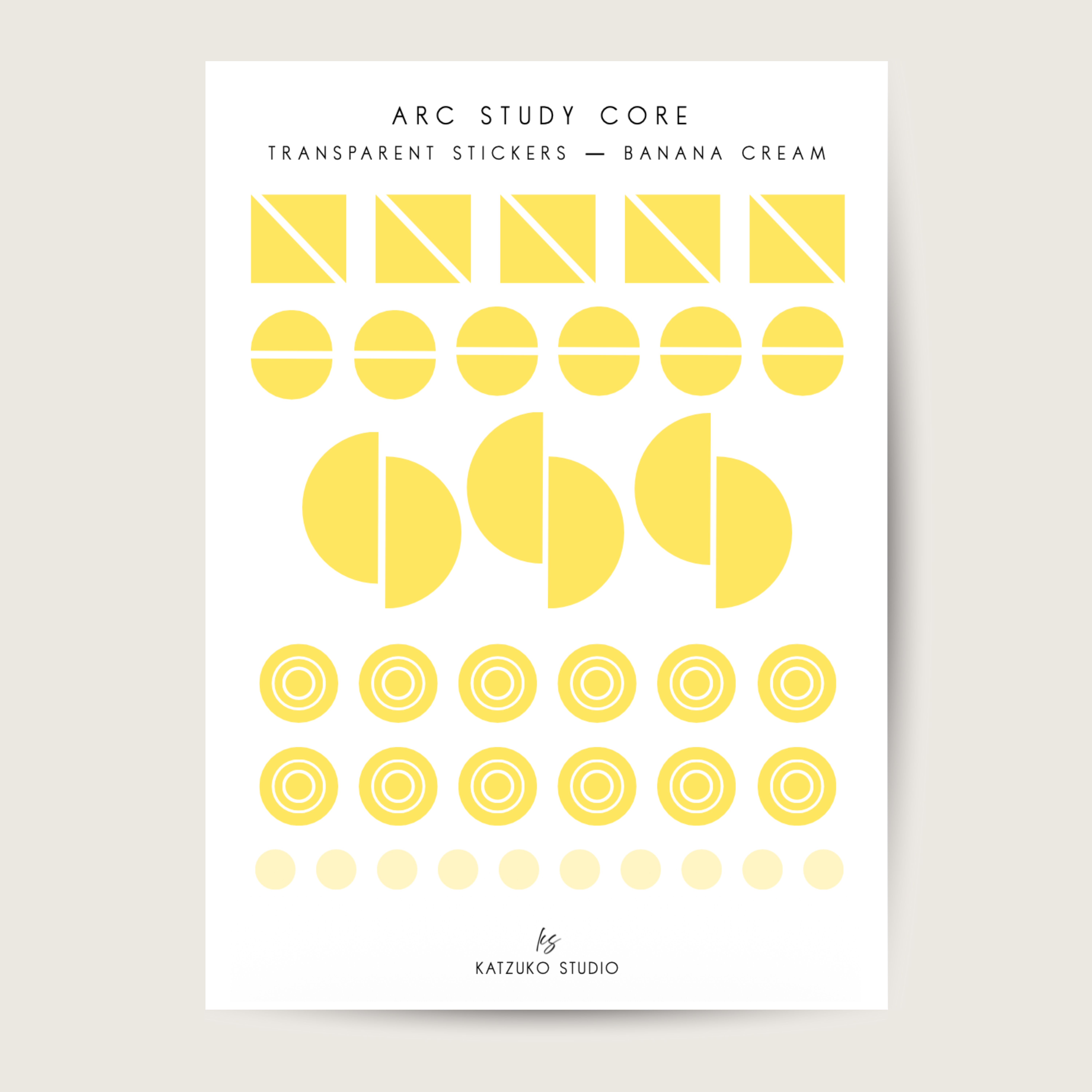 ARC Study CORE Sticker — BANANA CREAM