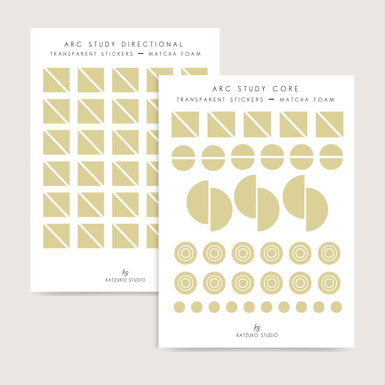 ARC Study Sticker Set — MATCHA FOAM