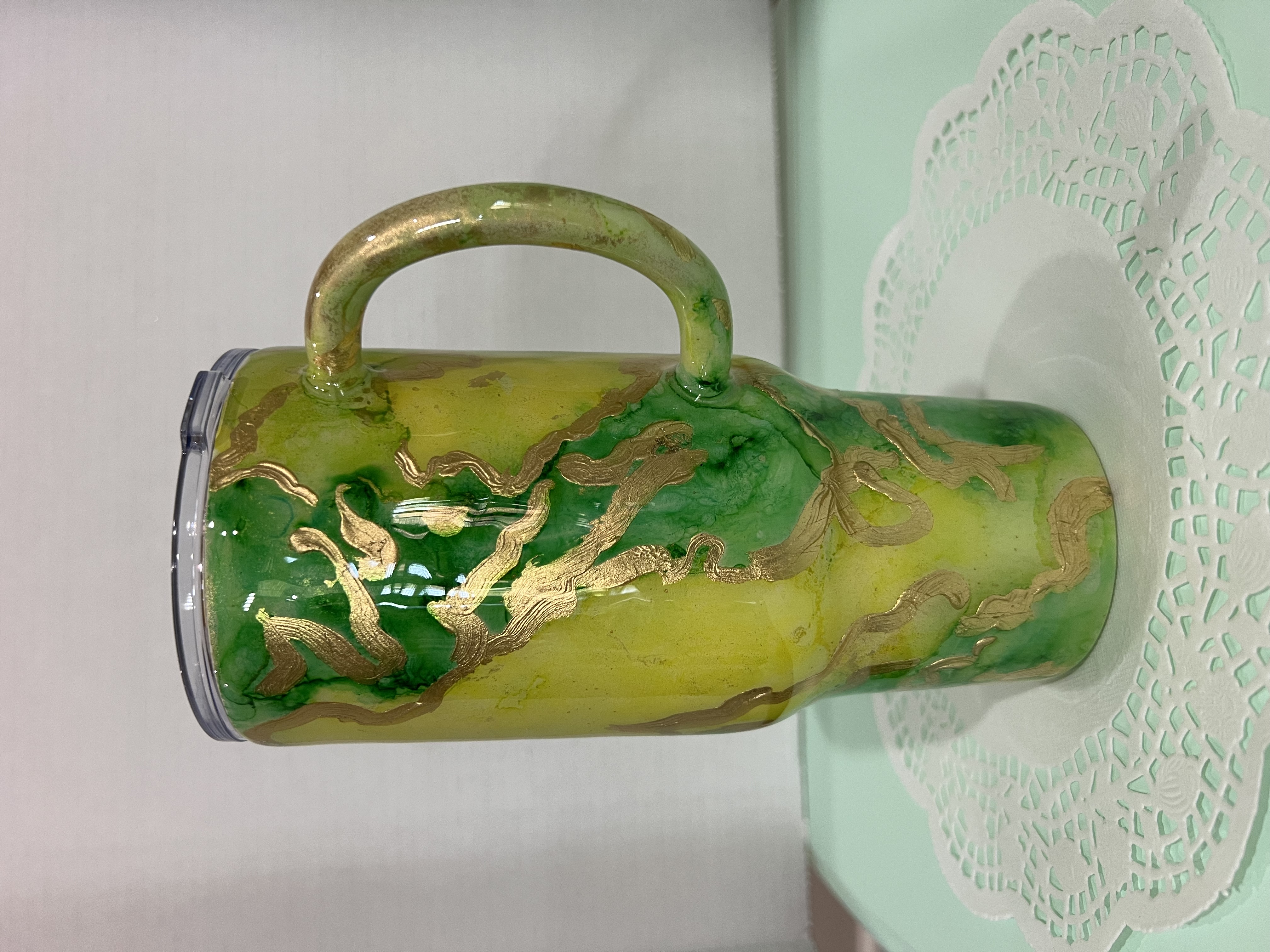 Green 'Hello Gorgeous' 24 0z Tumbler 