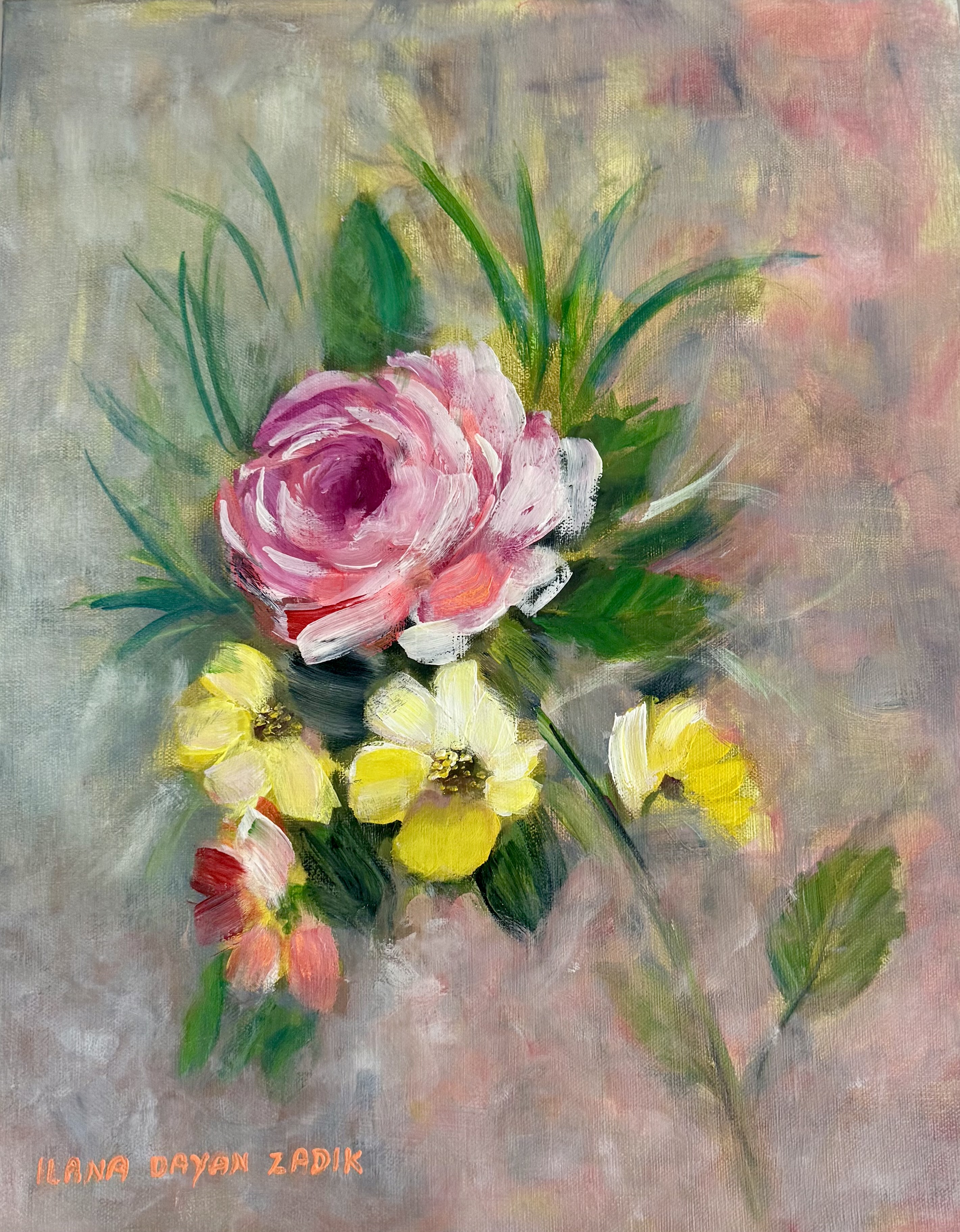 Floral Acrylic Painting