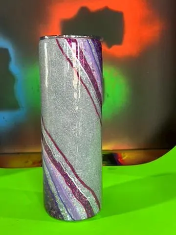Silver Glitter 30oz Tumbler