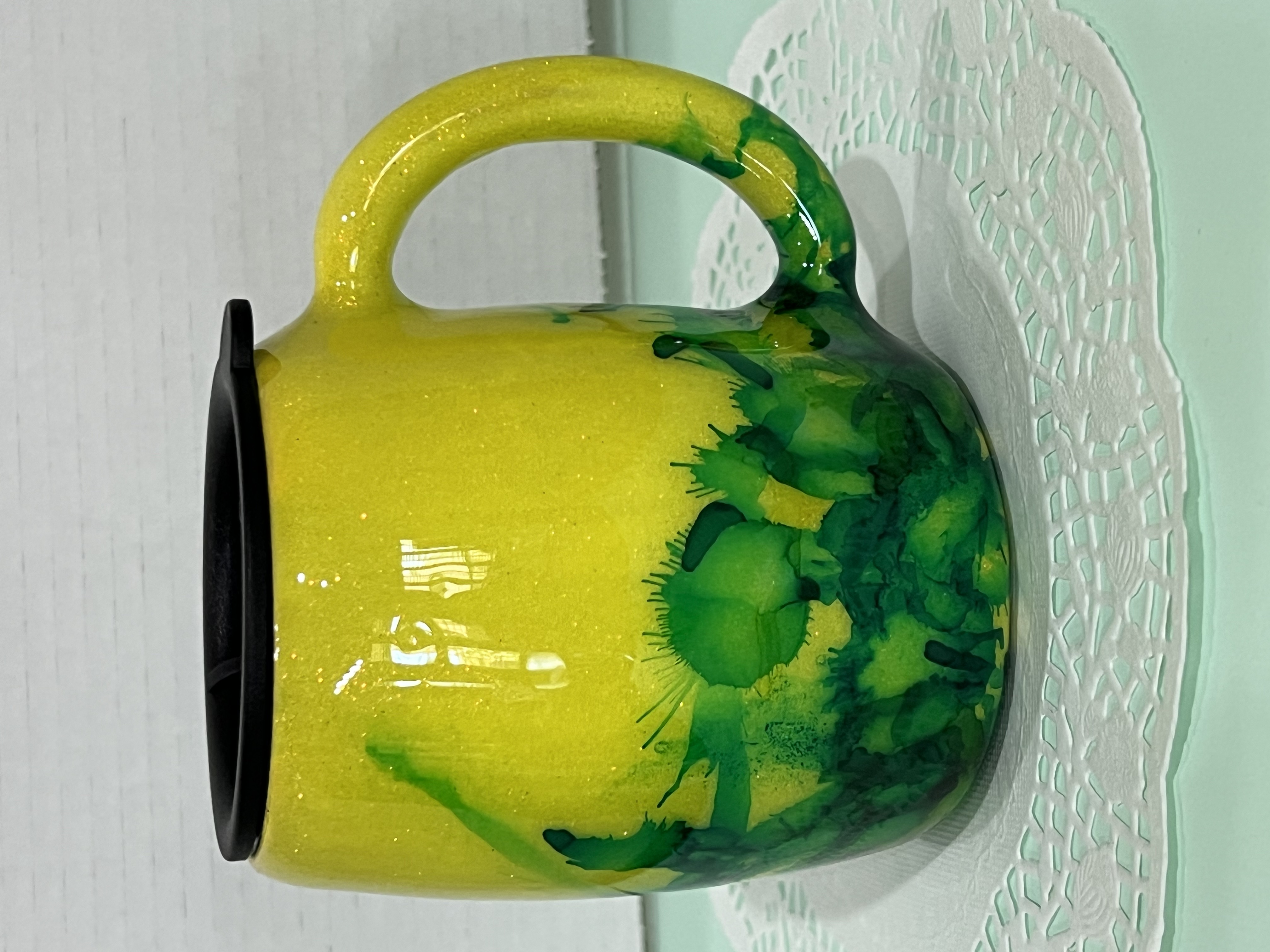 Green Jaguar Print Mug