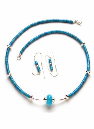 Turquoise Bead Jewelry Set