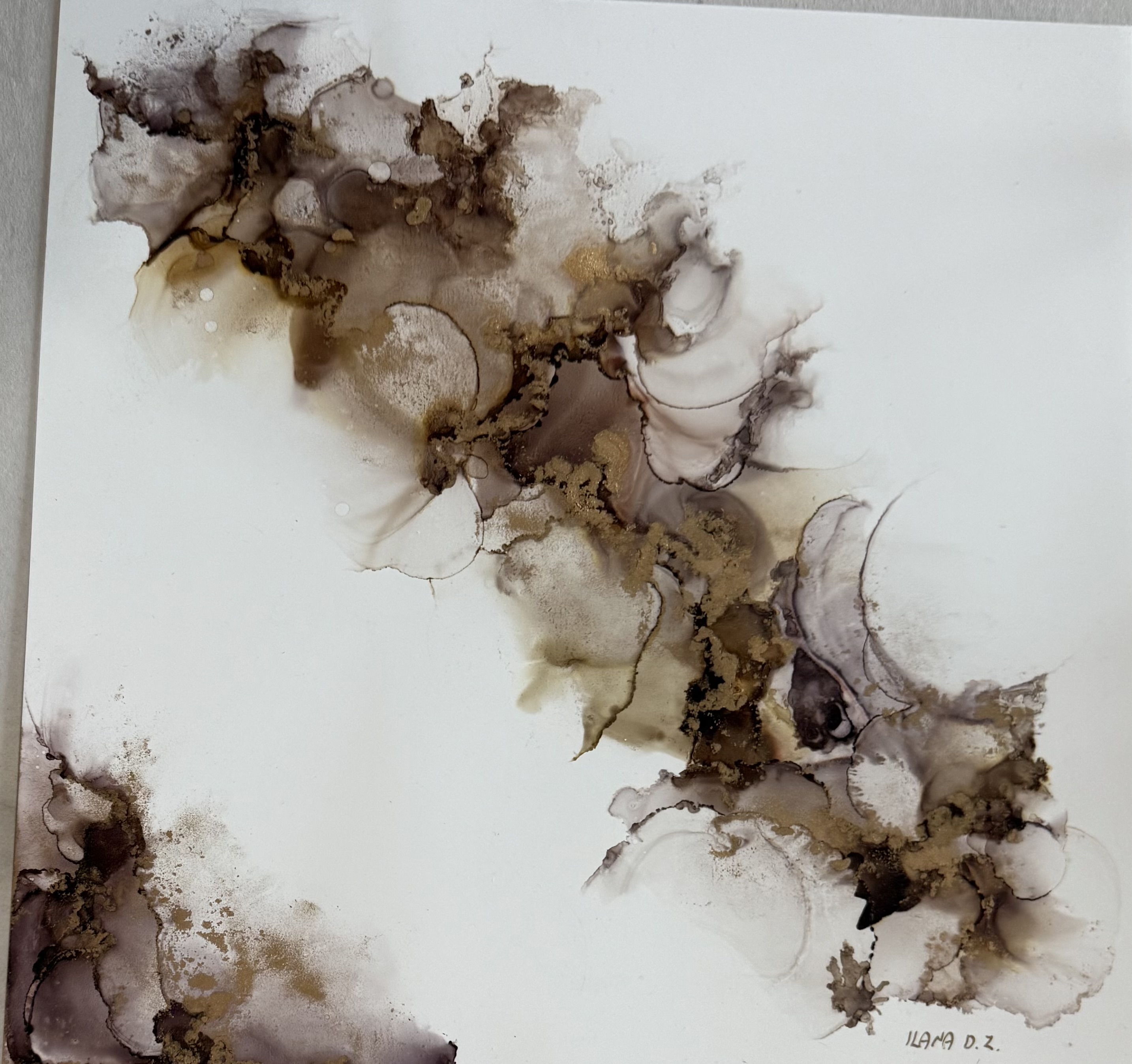 Abstract Alcohol Ink Art on Canvas