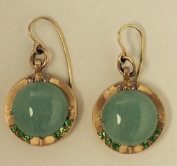 Elegant Aquamarine and Gold Drop Earrings