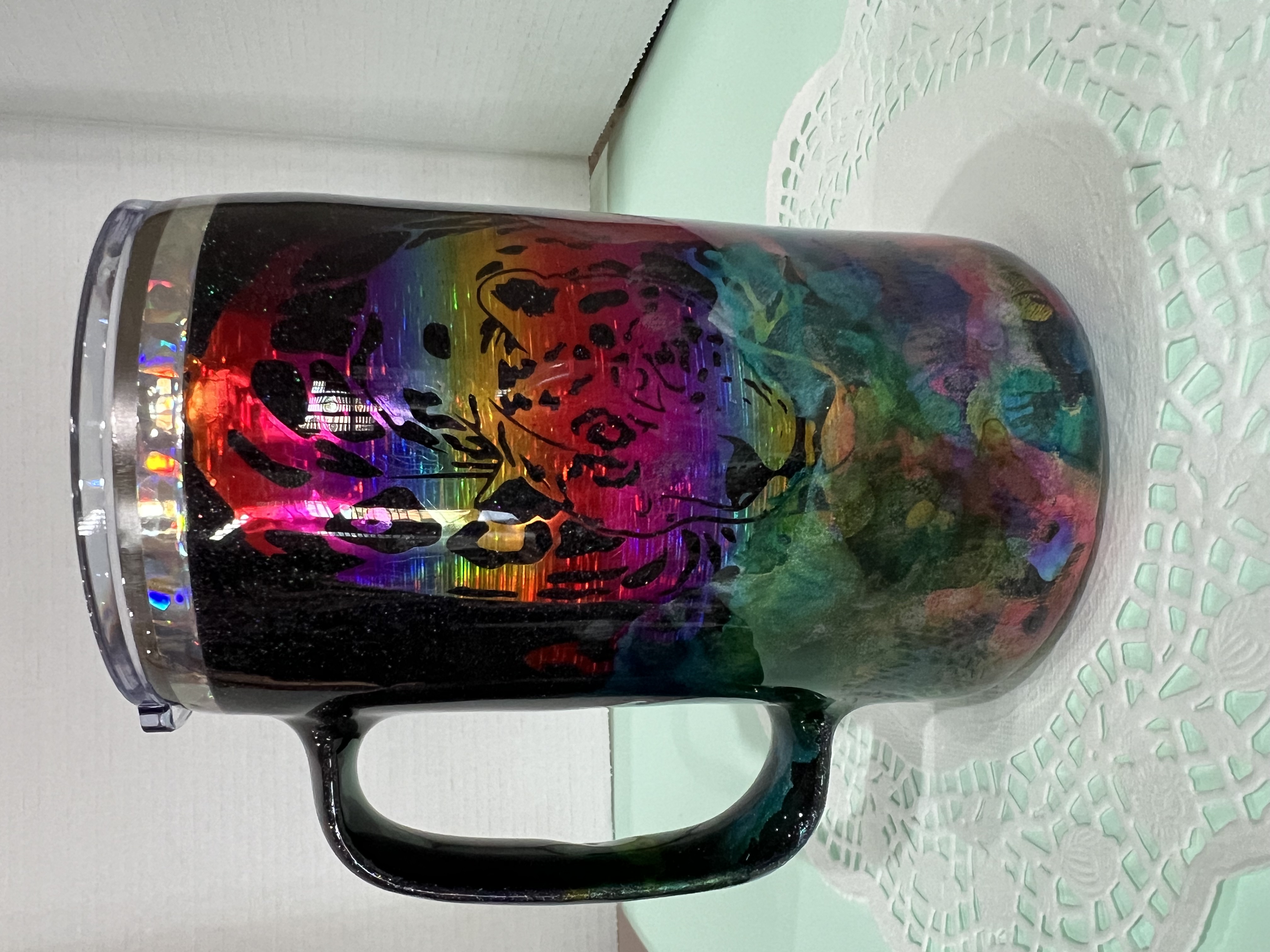 Colorful Jaguar Art Tumbler