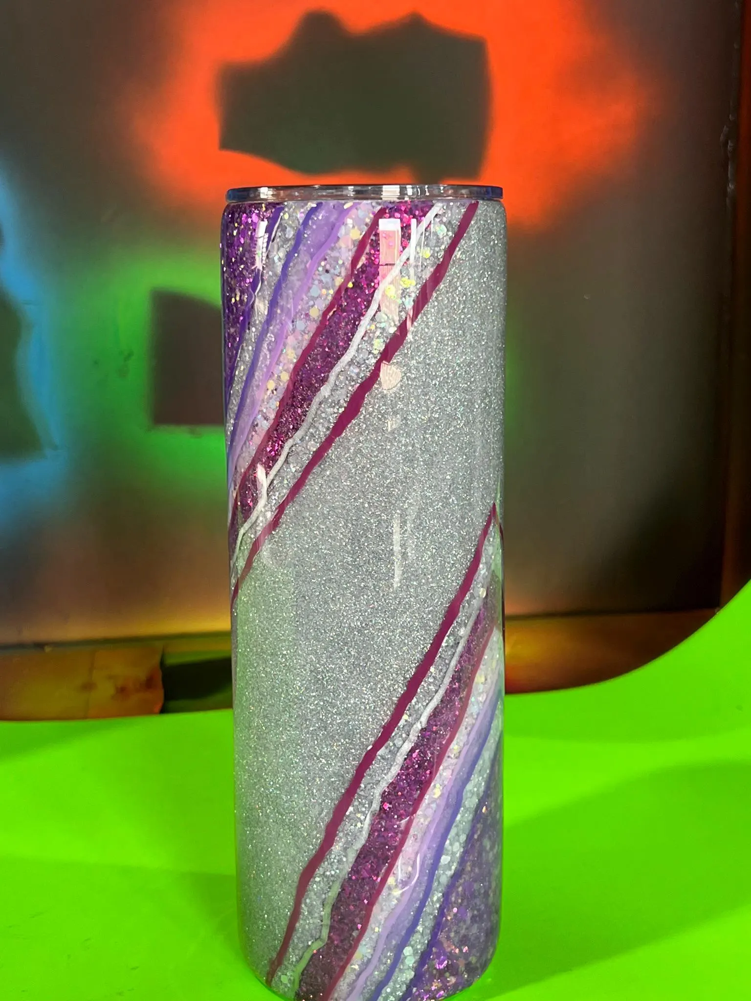 Silver Glitter 30oz Tumbler