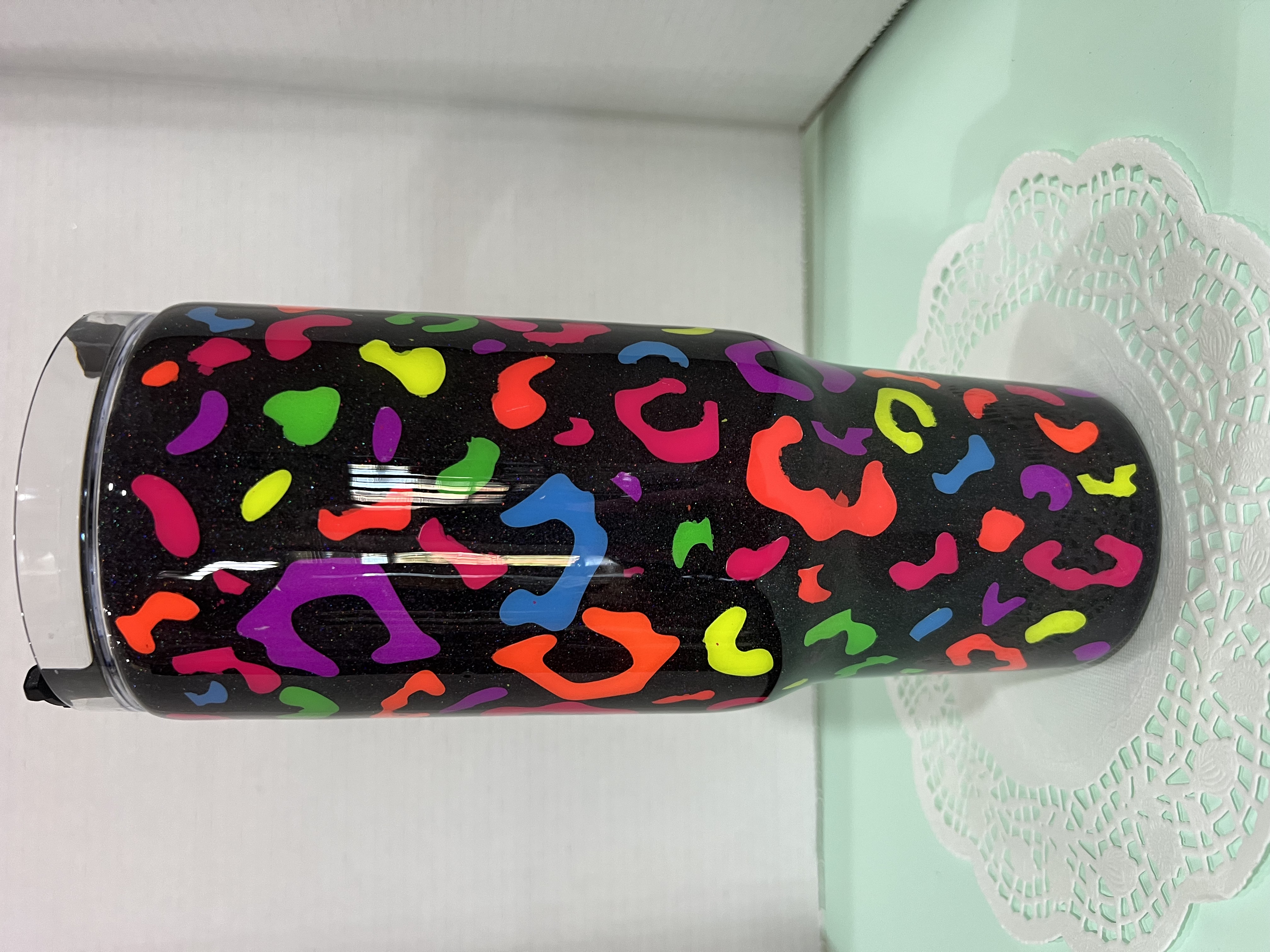 Colorful Neon Animal Print Insulated Tumbler