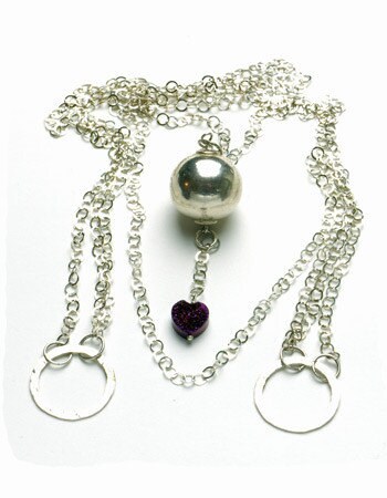 Silver Chain and Quartz Pendant Necklace