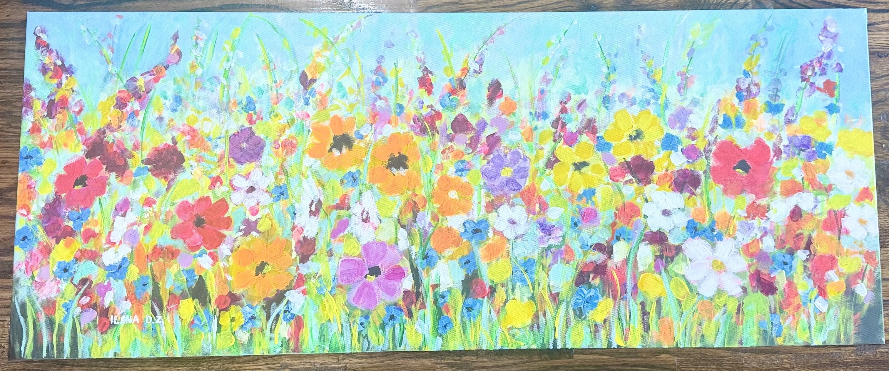 Colorful Floral Canvas Painting
