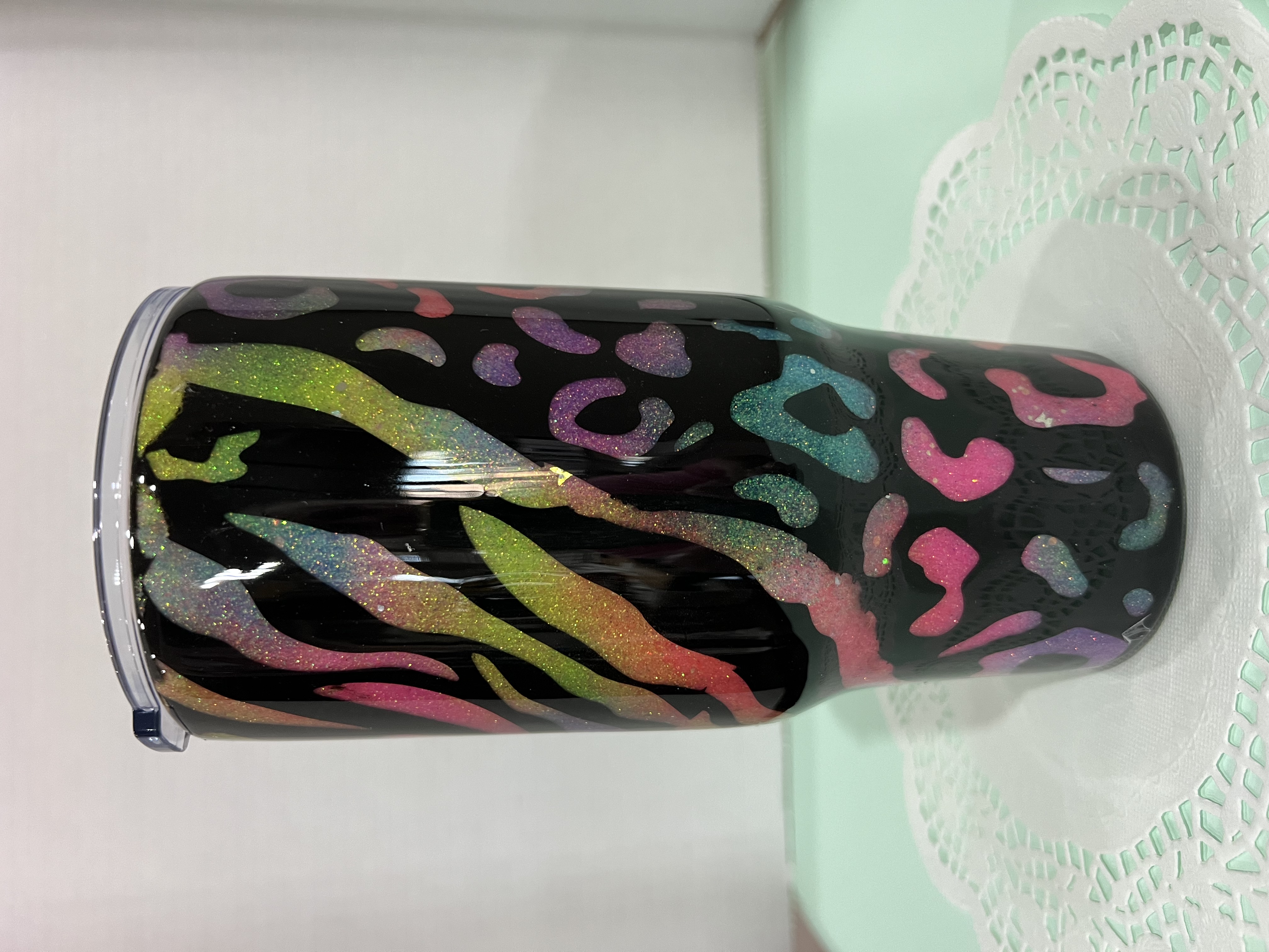 Neon Animal Print Tumbler