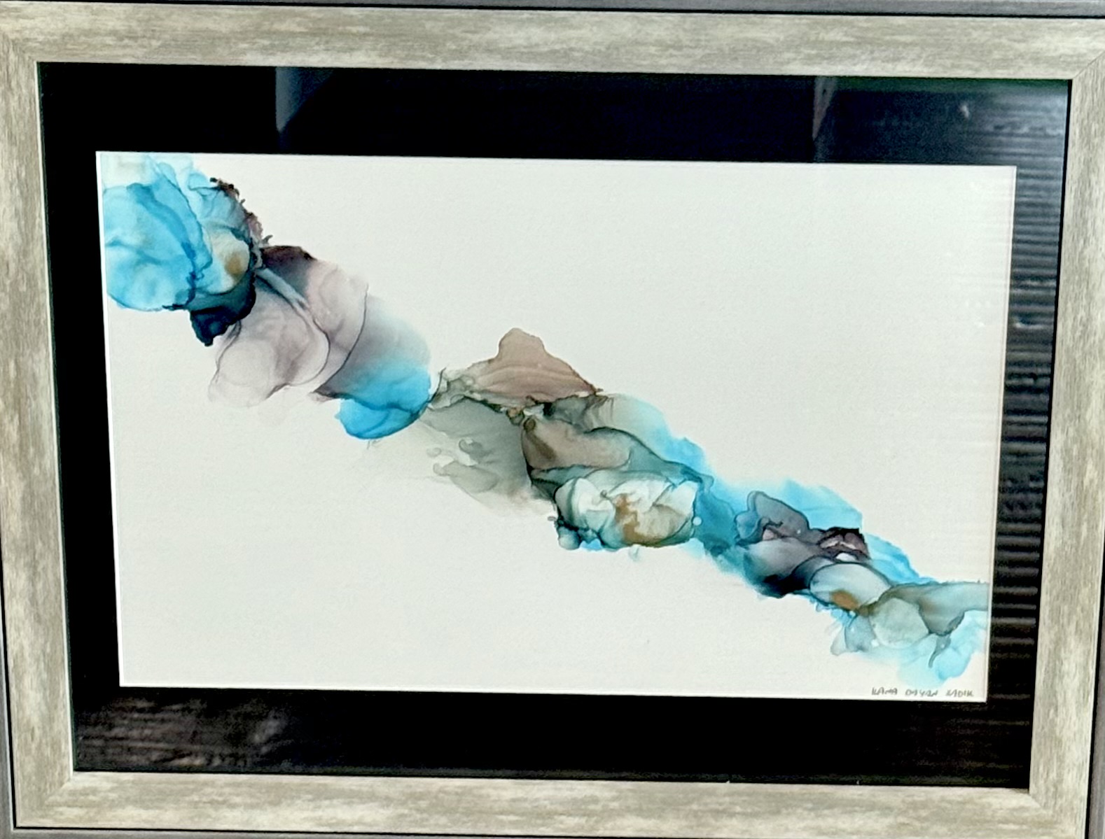 Abstract Framed Alcohol Ink Art