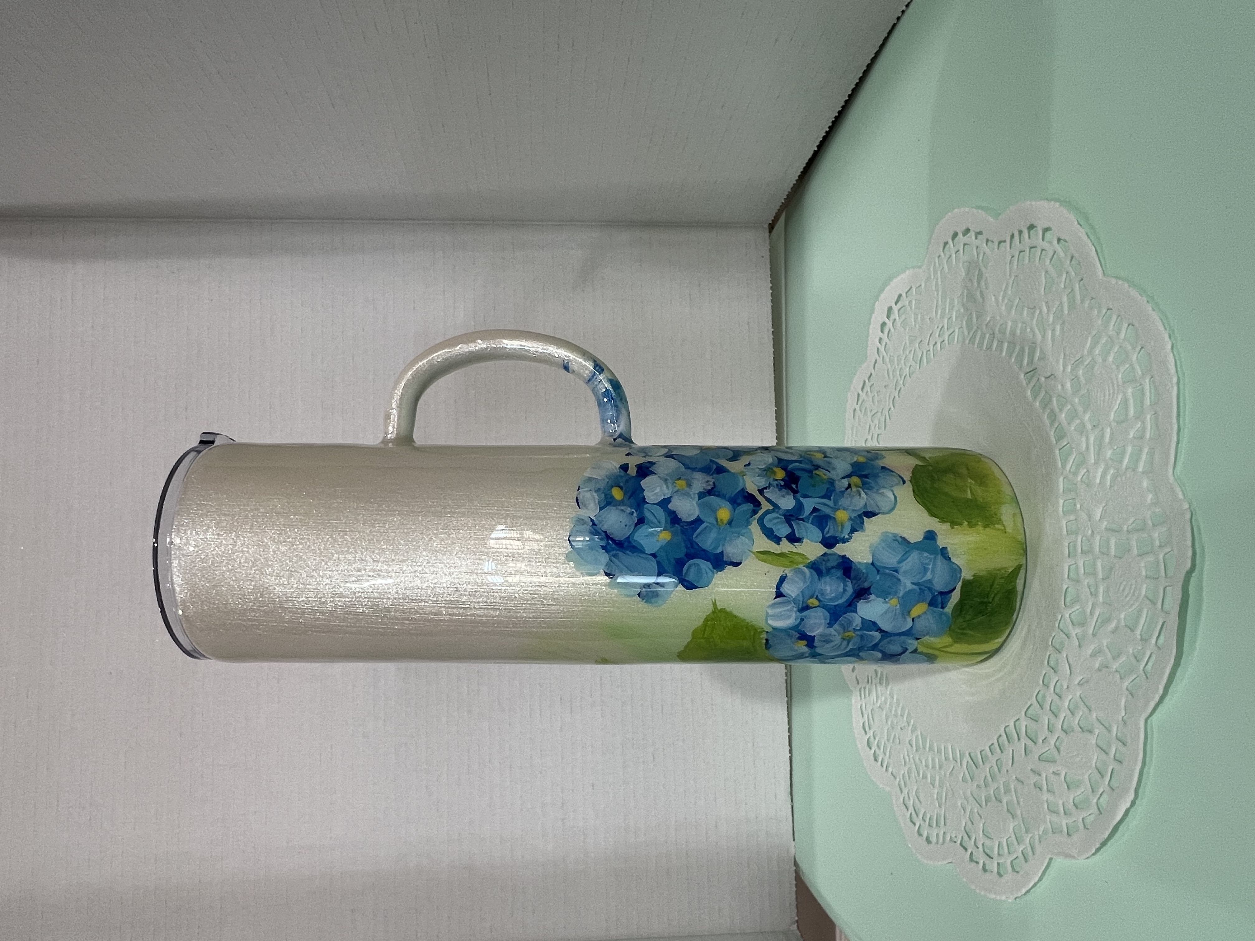 Hand-painted stainless steel tumbler