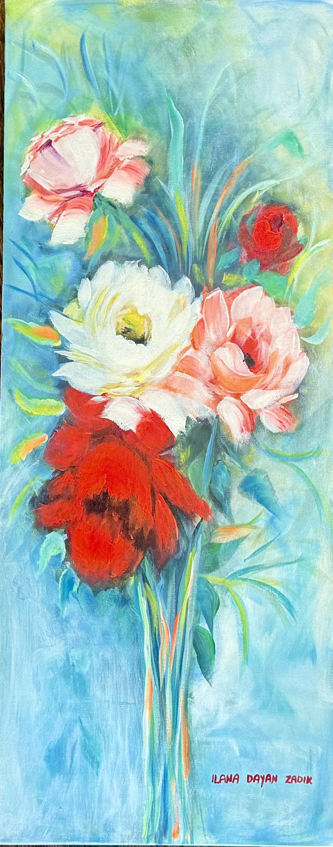 Acrylic Floral Art Painting