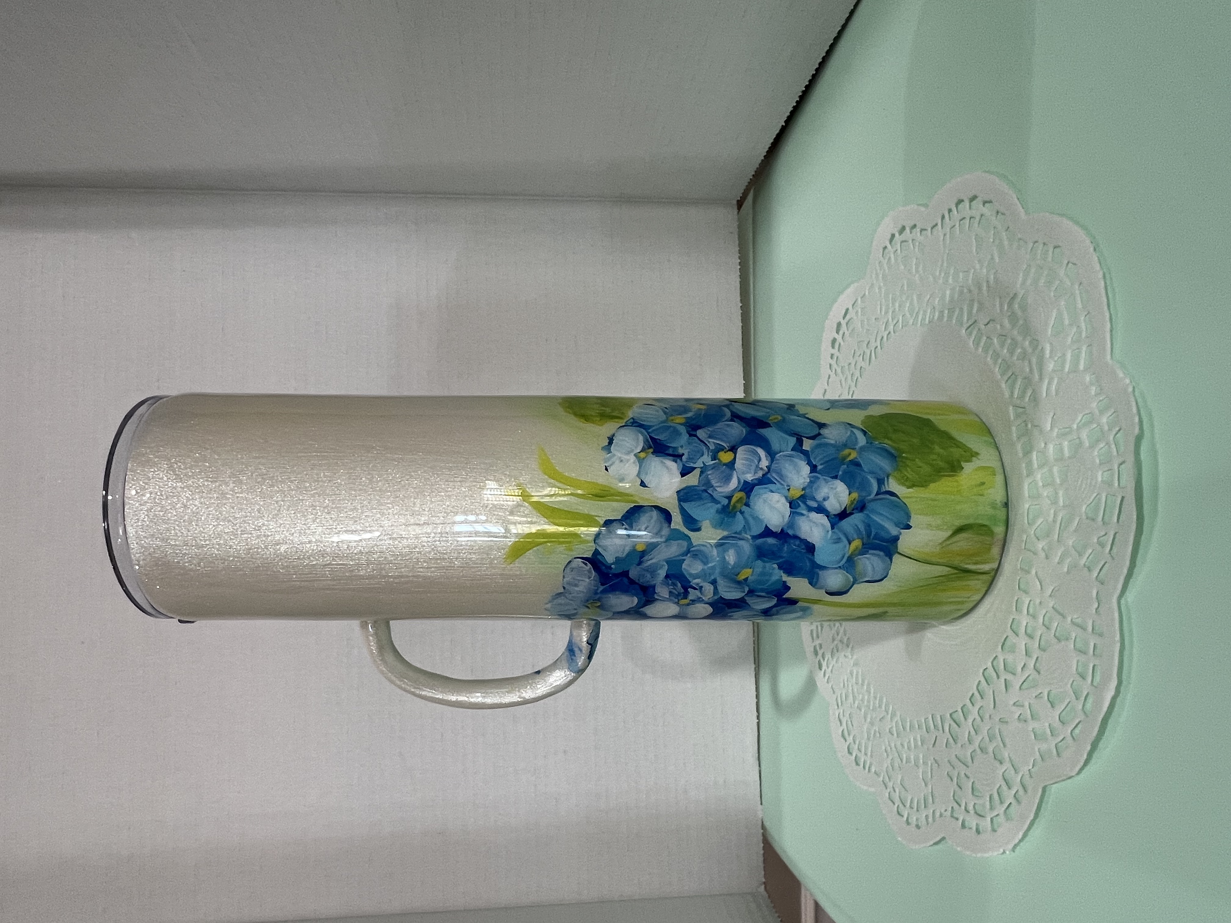 Hand-painted stainless steel tumbler