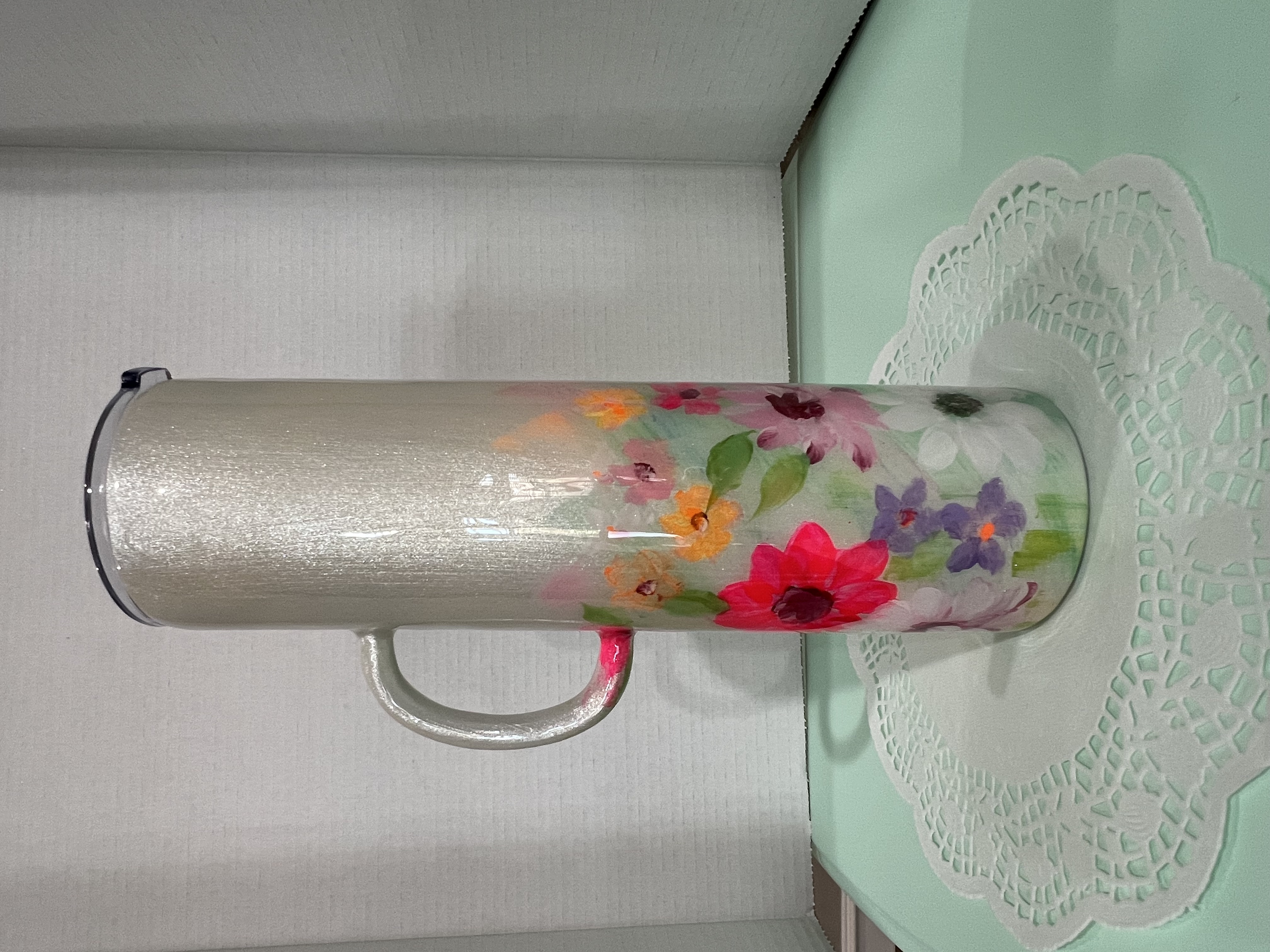 Hand-Painted 32 oz Elongated Tumbler 