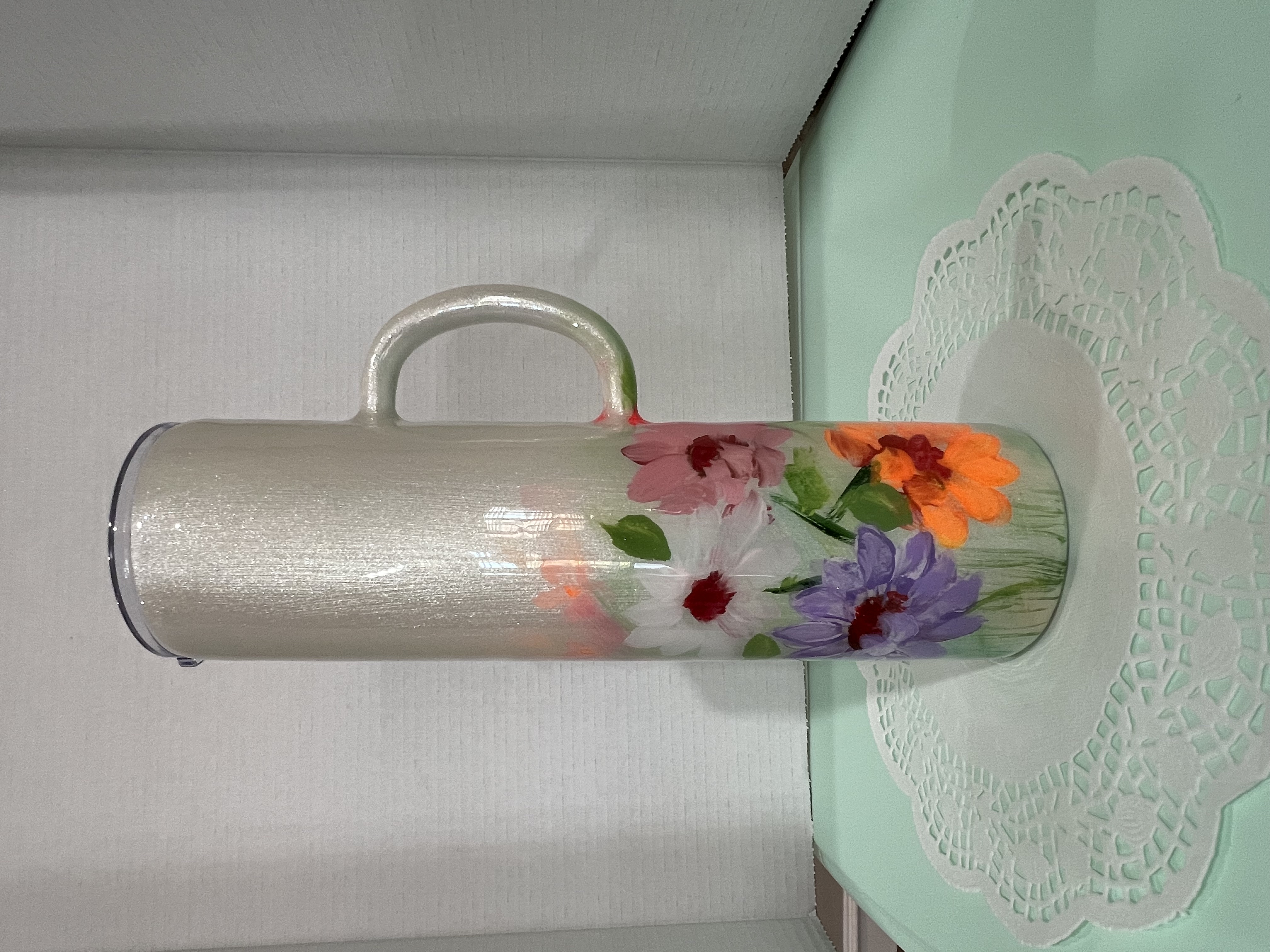 Hand-Painted 32 oz Elongated Tumbler