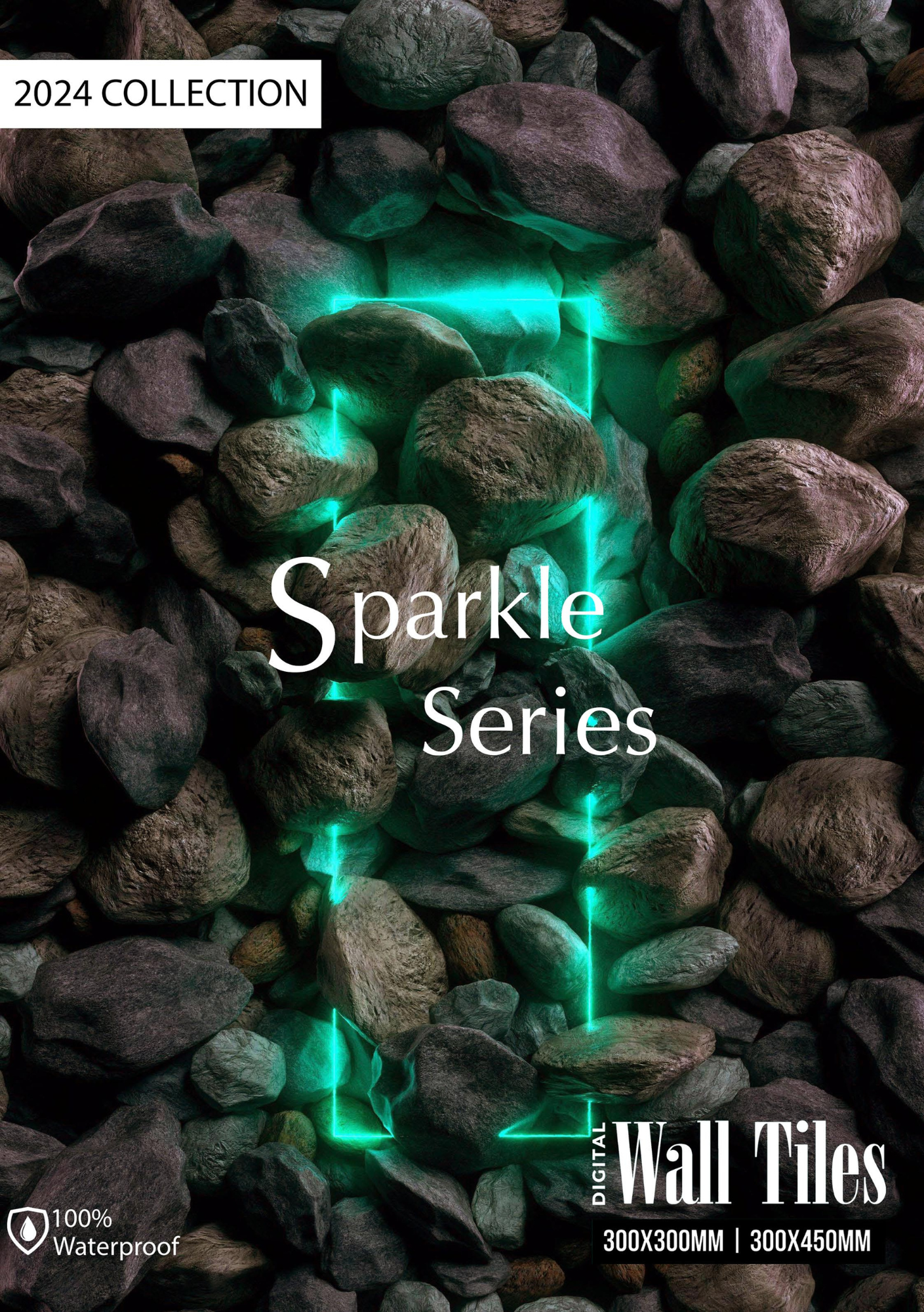  Sparkle Series Digital Wall Tiles – Radiance Meets Strength (300x300mm and 300x450mm)