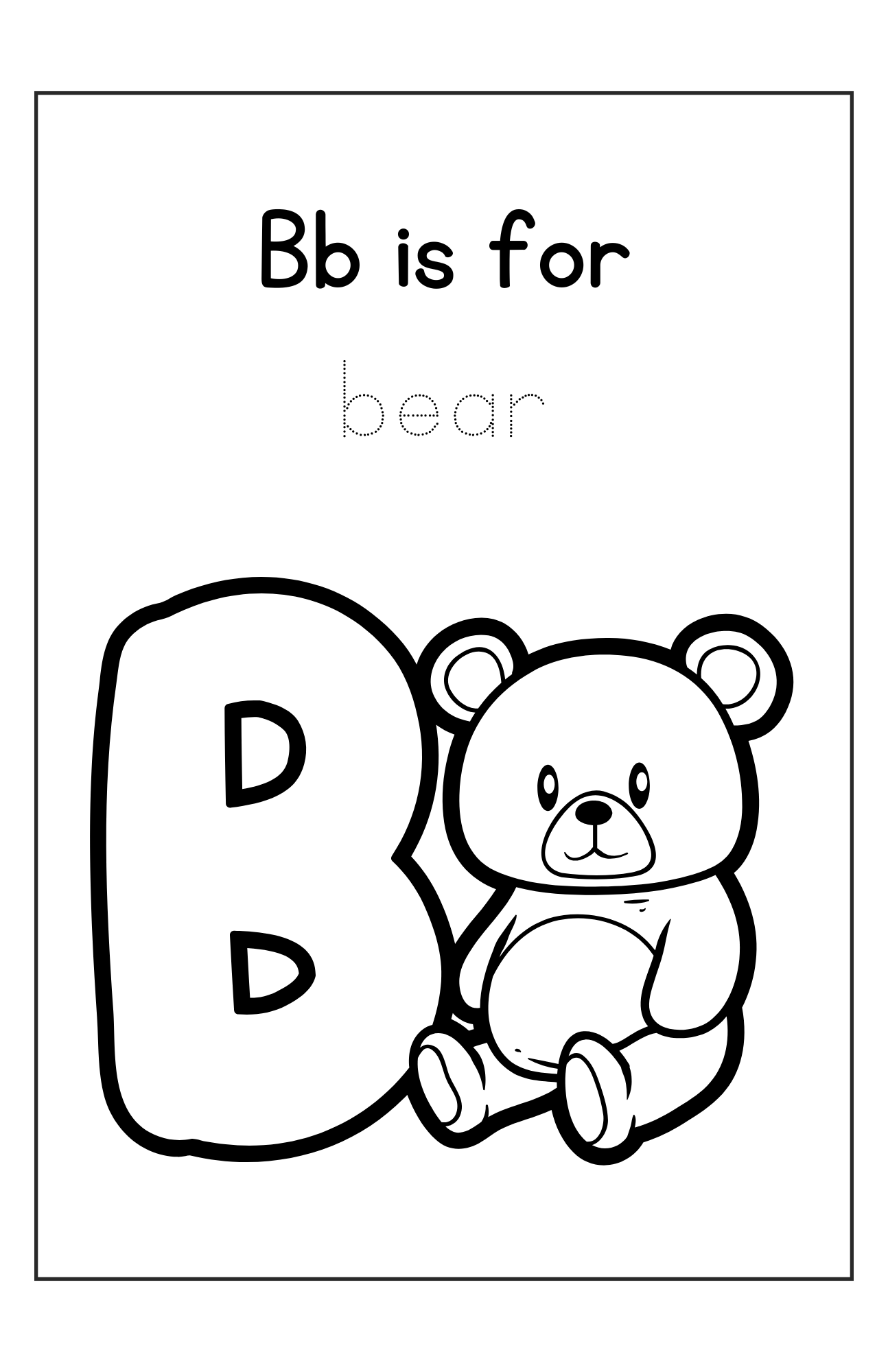 Alphabets Coloring Pages - Animals